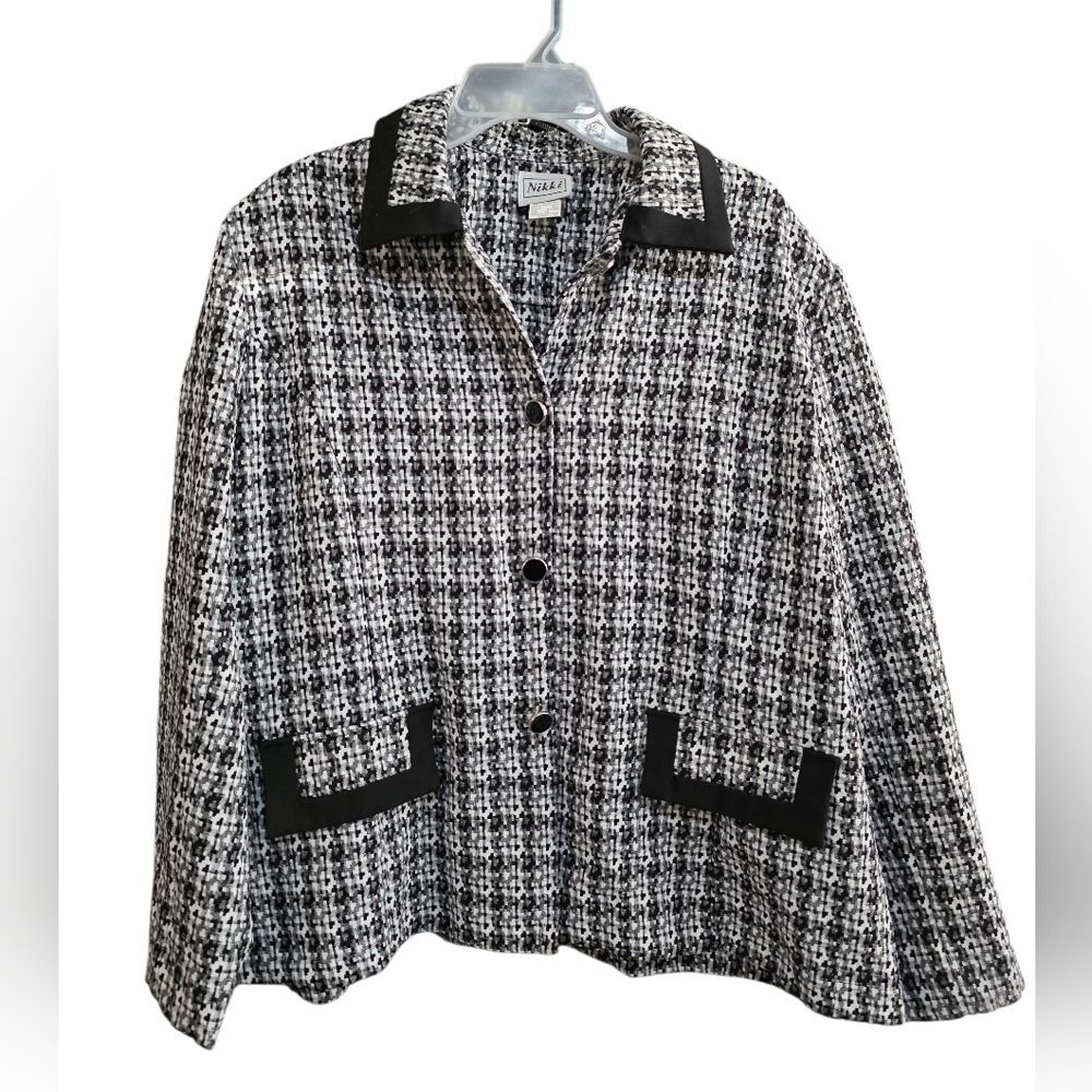 Nikki 3-Button Tweed Blazer 18 - Picture 1 of 3